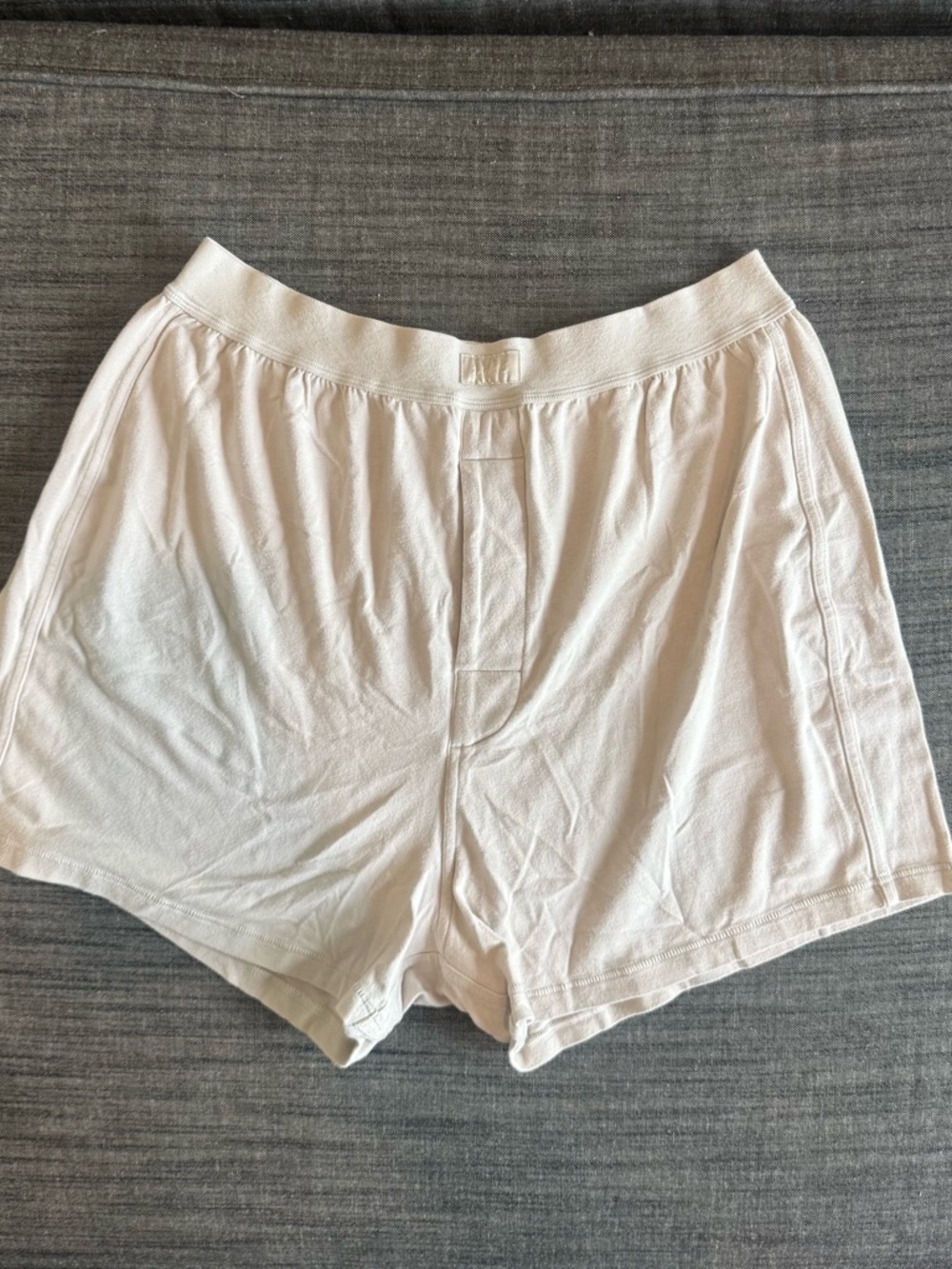 SKIMS Women's Cream Boxer Sleep Shorts